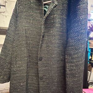 H&M Women's Black Tweed Pea Coat